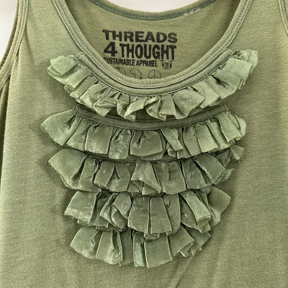 Green Ruffle Tank Top - Picture 2 of 2